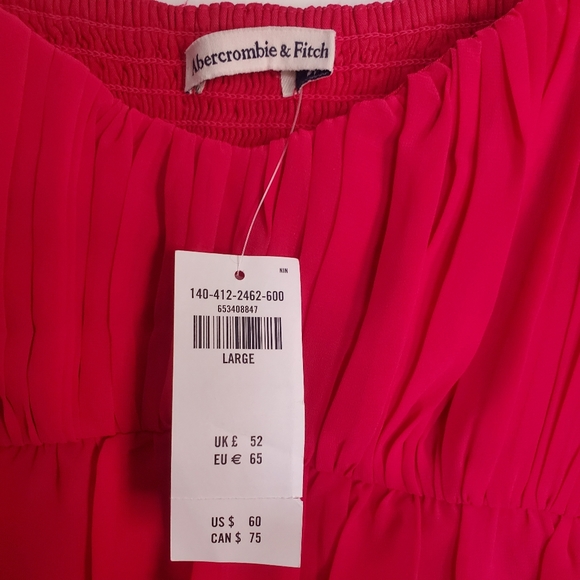 NWT A&F Pink Blouse Sz L - Picture 4 of 5